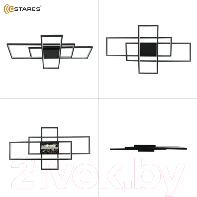 Люстра Estares Sven 120W 3S-APP-900x500x80-BLACK/WHITE-220-IP20