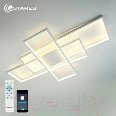 Люстра Estares Sven 120W 3S-APP-900x500x80-WHITE/WHITE-220-IP20