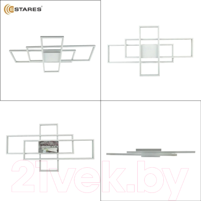 Люстра Estares Sven 120W 3S-APP-900x500x80-WHITE/WHITE-220-IP20