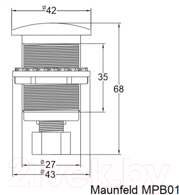 Пневмокнопка для измельчителя отходов Maunfeld MPB01