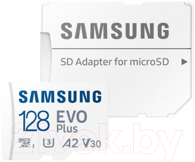 Карта памяти Samsung EVO Plus microSDXC 128GB + адаптер (MB-MC128SA/APC)