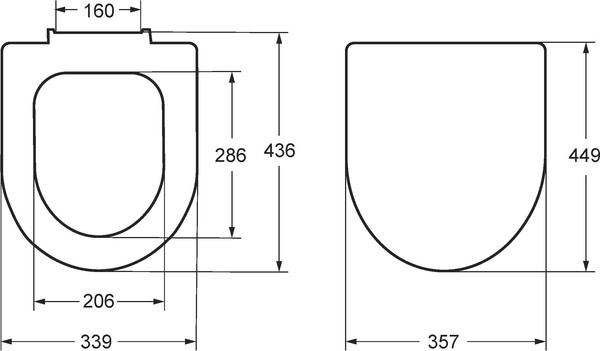 Сиденье для унитаза Roca The Gap Round / 7801D12001