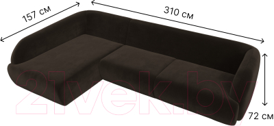 Диван угловой Лига Диванов Лига-041 левый / 122181L