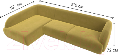 Диван угловой Лига Диванов Лига-041 левый / 122184L