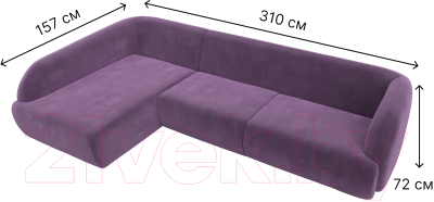 Диван угловой Лига Диванов Лига-041 левый / 122185L