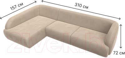 Диван угловой Лига Диванов Лига-041 левый / 122186L