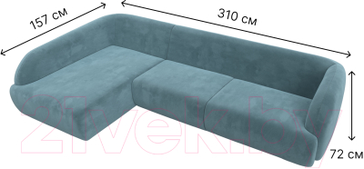 Диван угловой Лига Диванов Лига-041 левый / 122187L