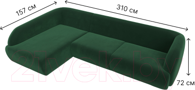 Диван угловой Лига Диванов Лига-041 левый / 122188L