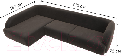 Диван угловой Лига Диванов Лига-041 левый / 122189L