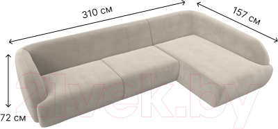 Диван угловой Лига Диванов Лига-041 правый / 122179