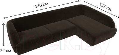 Диван угловой Лига Диванов Лига-041 правый / 122181