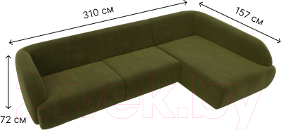 Диван угловой Лига Диванов Лига-041 правый / 122182