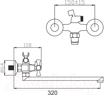 Смеситель Антей Луч 237064-ANT