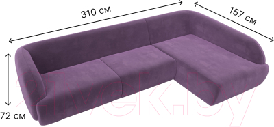 Диван угловой Лига Диванов Лига-041 правый / 122185