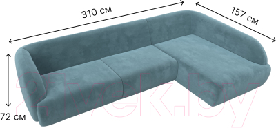 Диван угловой Лига Диванов Лига-041 правый / 122187