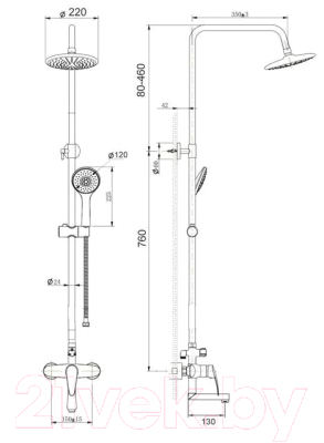 Душевая система Gota Rocio Algar 690272-GOTA