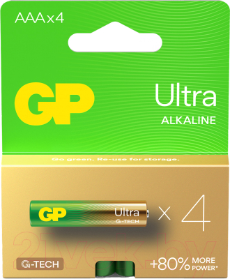 Комплект батареек GP Batteries Ultra LR03/24AUETA21-2GSB4 - фото