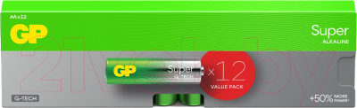 Комплект батареек GP Batteries Super LR6/15AETA21-2GVPPAB12 - фото
