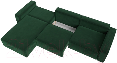 Диван угловой Лига Диванов Прага Классик лонг левый / 121063L