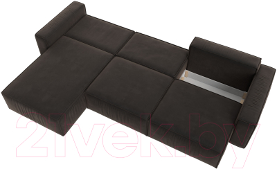 Диван угловой Лига Диванов Прага Классик лонг левый / 121064L