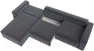 Диван угловой Лига Диванов Прага Классик лонг левый / 121065L