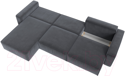 Диван угловой Лига Диванов Прага Классик лонг левый / 121065L