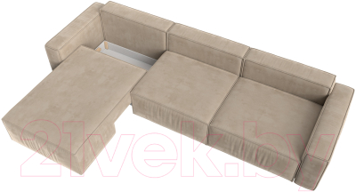 Диван угловой Лига Диванов Прага Классик лонг левый / 121060L