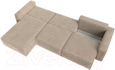 Диван угловой Лига Диванов Прага Классик лонг левый / 121060L