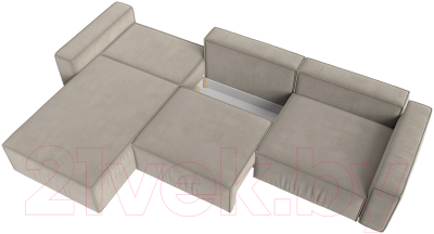 Диван угловой Лига Диванов Прага Классик лонг левый / 121068L