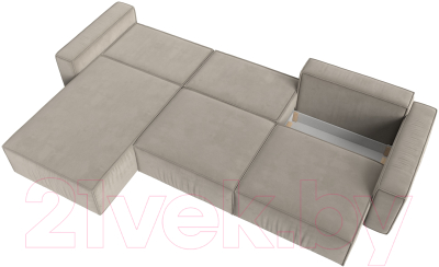 Диван угловой Лига Диванов Прага Классик лонг левый / 121068L