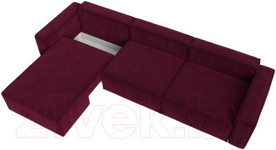 Диван угловой Лига Диванов Прага Классик лонг левый / 121069L