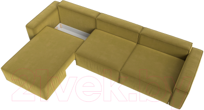 Диван угловой Лига Диванов Прага Классик лонг левый / 121070L