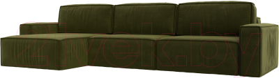 Диван угловой Лига Диванов Прага Классик лонг левый / 121071L - фото