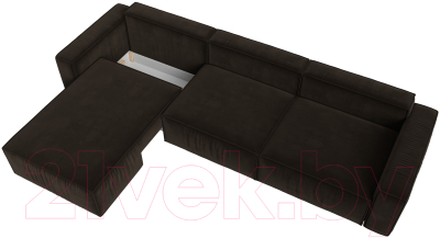 Диван угловой Лига Диванов Прага Классик лонг левый / 121073L