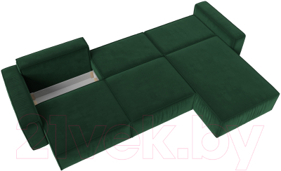 Диван угловой Лига Диванов Прага Классик лонг правый / 121063