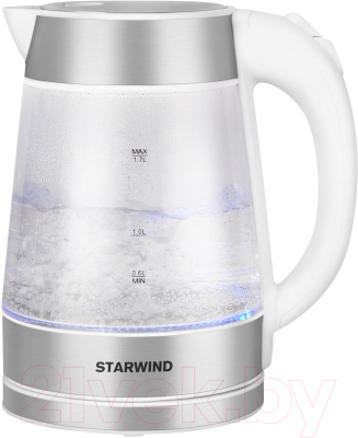 Электрочайник StarWind SKG2011 (белый/серебристый) - фото