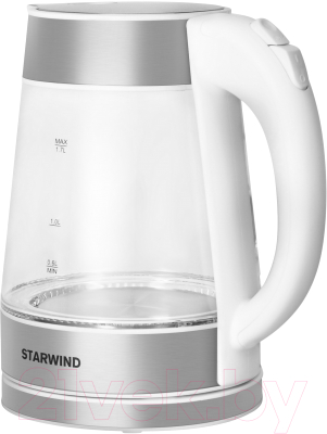 Электрочайник StarWind SKG2011 (белый/серебристый)