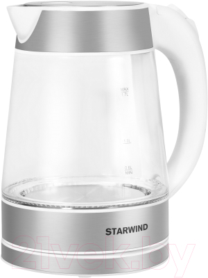 Электрочайник StarWind SKG2011 (белый/серебристый)