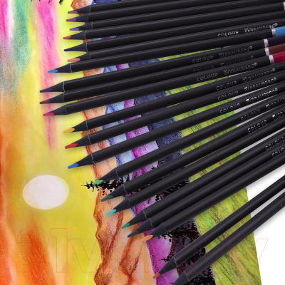 Набор цветных карандашей Brauberg Black Wood / 181949