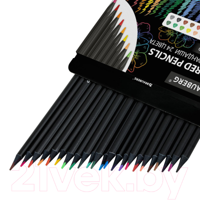 Набор цветных карандашей Brauberg Black Wood / 181949