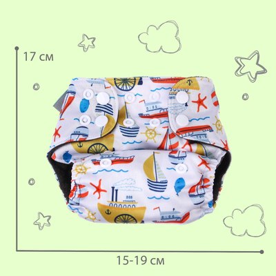 Подгузник многоразовый Крошка Я Кораблики / 9050629