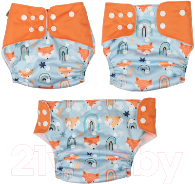 Подгузник многоразовый Крошка Я Лисички / 9050623