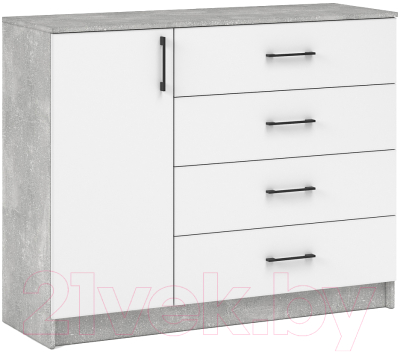 Тумба Империал Чикаго 1 дверь 4 ящика - фото