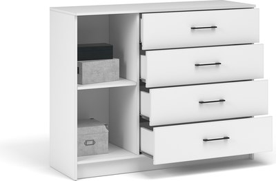 Тумба Империал Чикаго Вайт 1 дверь 4 ящика