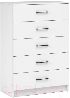 Комод Империал Чикаго Вайт 5 ящиков - фото
