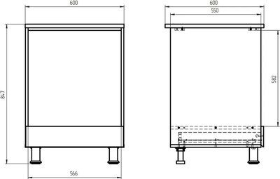 Шкаф под духовку Dipriz Д.70086.1