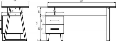 Письменный стол Dipriz Вест / Д.60063.1