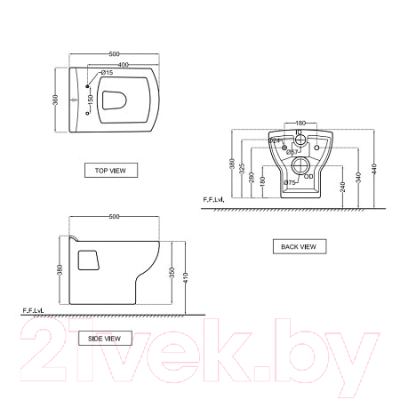 Унитаз подвесной Jaquar LYS-WHT-38951UFSM