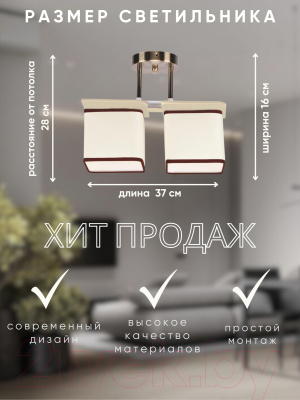 Потолочный светильник Aitin-Pro НПБ 02-2x60-101 / 2489/2