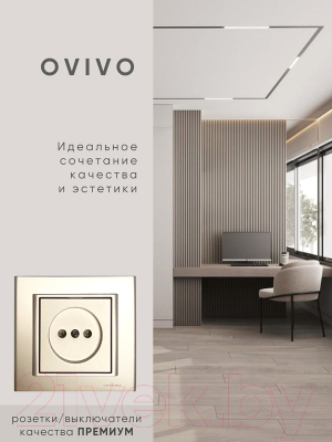 Рамка для выключателей и розеток Ovivo Mina 401-130000-250